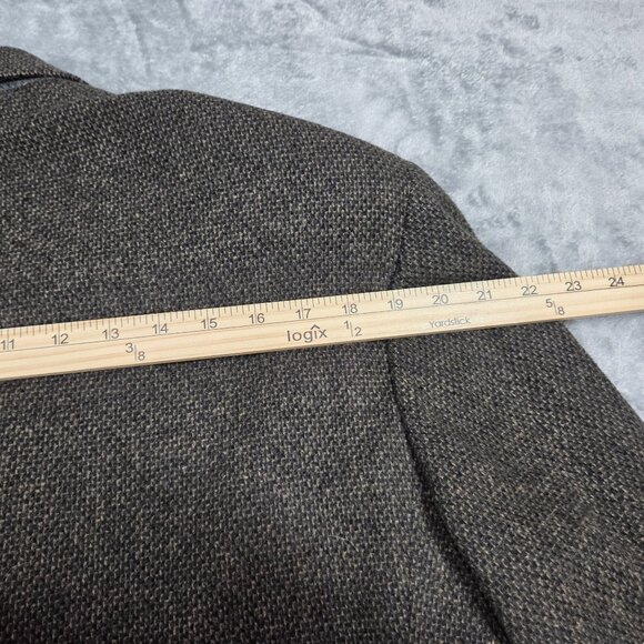 Bill Robinson Sport Coat 42S Green Tweed Wool Camel Hair Blend Blazer Jacket - Picture 12 of 13